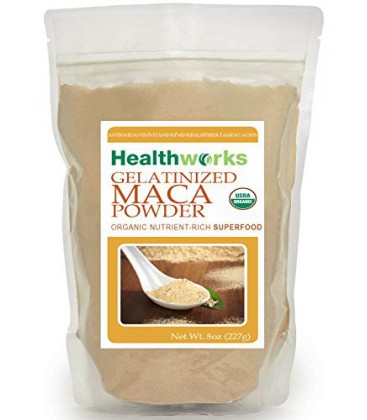 Healthworks USDA Certified Organic Maca gélatinisé 8 oz