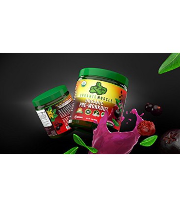 Certified Pre-Workout Organic Supplément *** Formule jour avec un goût amélioré *** - Natural Energy Drink - Berry Flavor - USD