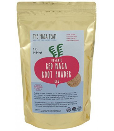 Certified Organic Raw Rouge racine de maca en poudre - Les plus hauts Nutriments Tous Maca, frais Récolte Du Pérou, certifié bi