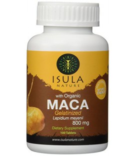 Maca gélatinisé biologique 800mg - 100 comprimés Soutient le système hormonal - augmente l'énergie et la vitalité - augmente la