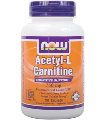 NOW Foods Acetyl L-Carnitine 750mg, 90 Tablets