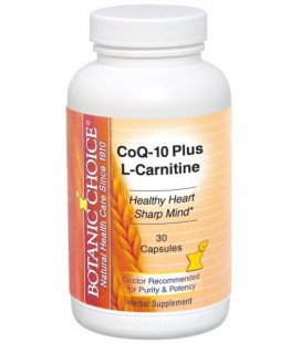 Botanic Choice CoQ10 Plus L-Carnitine, 30 Capsules Bottle (P