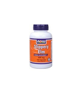 Now Foods Slippery Elm 400mg, Capsules, 100-Count