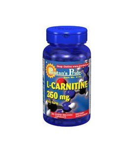 Puritan's Pride L-carnitine 250 Mg. 30 Capsules 1 Bottle