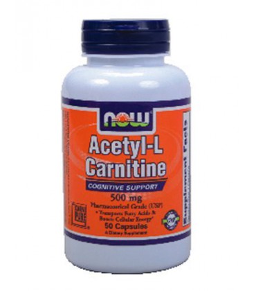 Now Foods Acetyl L-Carnitine 500 mg (50 caps) ( Multi-Pack)