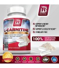 BRI Nutrition L-Carnitine - 180 Count 500mg Capsules - Portions 1000mg