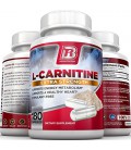 BRI Nutrition L-Carnitine - 180 Count 500mg Capsules - Portions 1000mg