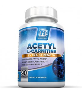 BRI Nutrition acétyl L-carnitine - 90 Count 500mg L Carnitine Capsules - 1000mg Portions