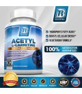 BRI Nutrition acétyl L-carnitine - 90 Count 500mg L Carnitine Capsules - 1000mg Portions