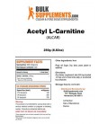 BulkSupplements pur acétyl L-carnitine (ALCAR) Poudre (250 grammes)