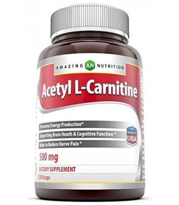 Incroyable Nutrition acétyl L-carnitine Hcl Veggie Capsules - 500mg mitochondriales Energy Optimizer Tablets - 120 Facile à