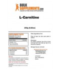 BulkSupplements pure L-Carnitine Powder (250 grammes)