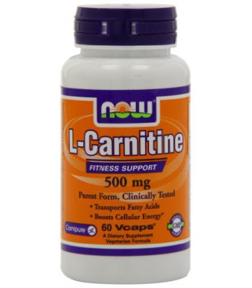 NOW Foods L-Carnitine 500mg, 60 Vcaps