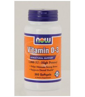 NOW Foods - Vitamin D-3 1000 IU 360 softgels