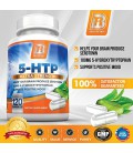 BRI Nutrition 5-HTP - 120 Count 100mg 5 HTP Capsules Veggie - Aide à améliorer votre humeur globale, Relaxation, Sleep &amp;