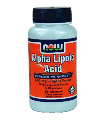 Now Foods Alpha Lipoic Acid 600mg, 60 caps ( Multi-Pack)