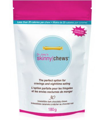 SKINNYCHEWS Dr Joey - bonbons de chocolat noir premium qui aident à soulager après les envies de dîner et de promouvoir l'appéti