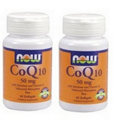 Now Foods Coq10 50mg Twinpack, 2x50 Softgels