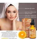 ArtNaturals Enhanced vitamine C Sérum Acide Hyaluronique 1 Oz - Top anti-rides, anti-âge et réparations cernes, Fades