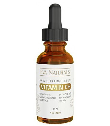 La vitamine C Serum Plus 2% Rétinol, 3,5% Niacinamide, 5% Acide Hyaluronique, 2% d'acide salicylique, 10% MSM, 20% de vitamine C