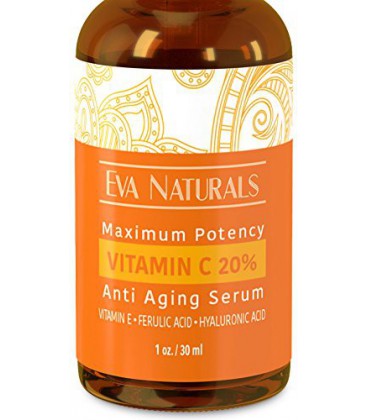 La vitamine C Serum 20% par Eva Naturals (1 oz) - Meilleur sérum de vitamine C pour le visage, Offres Anti-Aging &amp; Protectio