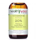 HealthyWiser® - ORGANIQUE Vitamine C Sérum Visage 20% de vitamine E + Vegan Acide Hyaluronique + Aloe, l'huile de jojoba + Amino