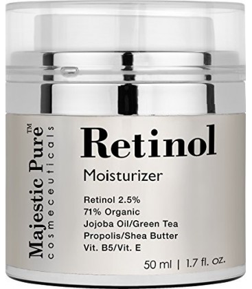 Rétinol Crème De Majestic pur pour le visage et les yeux Zone nourrira votre peau, Potent Formule Anti Aging Réduit le