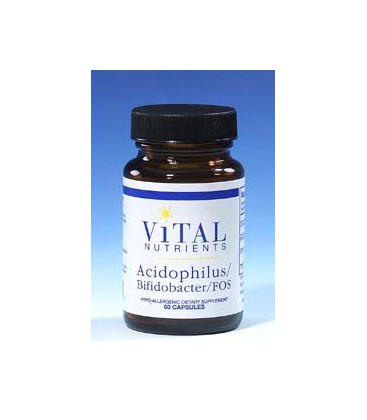 Vital Nutrients Acidophilus Bifidobacter FOS 60 Capsules