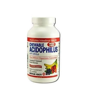 AMERICAN HEALTH, Acidophilus Chewable Assorted Fruit Flavor - 120 wafers