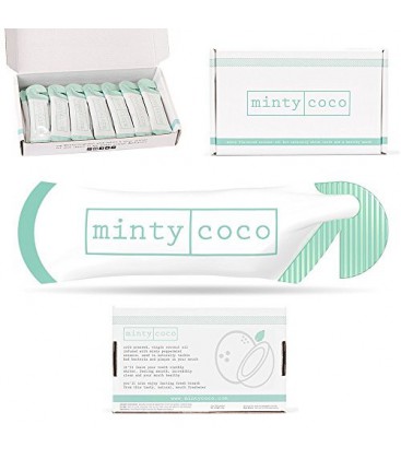 Oil Pulling Kit - Mintycoco Oral Detox Dental - pour les dents naturellement plus blanches, haleine fraîche, bouche saine. 14 jo