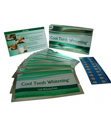 Dents cool Whitening® 14 Traitements Advanced Professional 6% Hp Force Dual Band Elastic Blanchiment des dents Gel Strips Kit