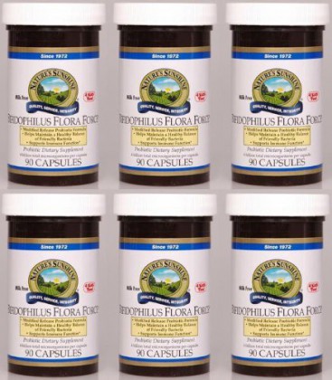 Naturessunshine Bifidophilus Flora Force Digestive System Support 90 Capsules (Pack of 6)