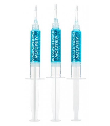 AuraGlow reminéralisation Gel, réduit la sensibilité Après blanchiment des dents, (3) Seringues 5ml, 30 Traitements