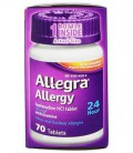 Allegra Adulte 24 heures Allergie Comprimés, 180mg, 70 Count