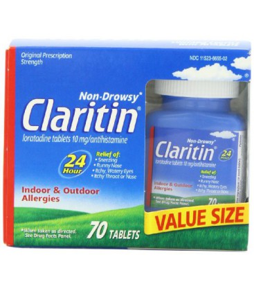 Claritin 24 heures non Drowsy Allergie Tablet, 70 Count