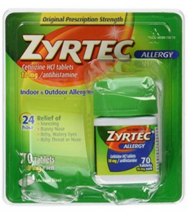 Zyrtec Allergy Relief (10 mg), 70 comprimés