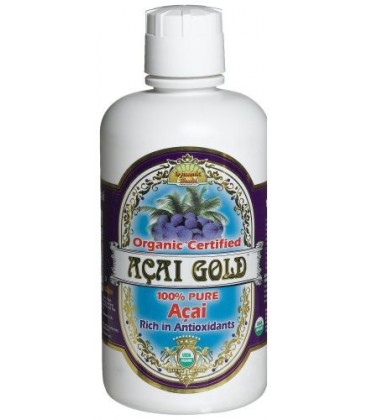 Dynamic Health Acai Gold- 100% Pure Organic Certified Acai Juice, 32-Ounce Bottle