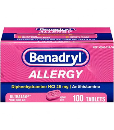 Benadryl Allergy Ultratab Tablets, 100 Count