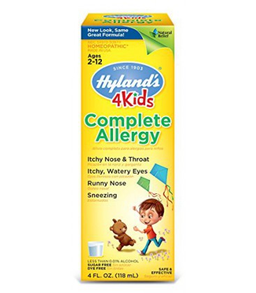 4 Kids Complete Allergy Relief Sirop de Hyland, Natural Allergy Relief intérieur et extérieur, 4 Ounce