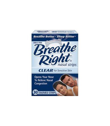 Bandelettes nasales Breathe Right, Small / Medium, Effacer, 30 Count