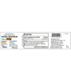 Cétirizine comprimés 10 mg OTC Par Paquet Pharmaceuticals 100CT [Santé et beauté]