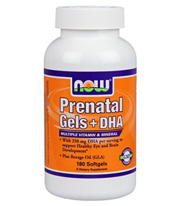 Now Foods Pre-Natal multivitamines avec DHA Softgels, 180 Count