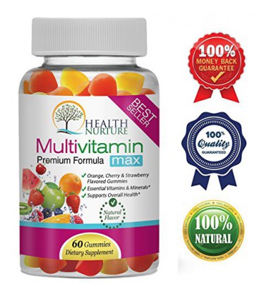 NURTURE SANTÉ MULTIVITAMIN MAX - Gummy vitamines pour les hommes et les femmes contient des minéraux essentiels et des vitamines