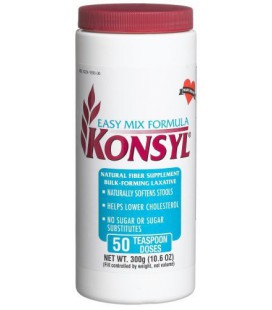 Konsyl Bulk-Forming Laxative, Easy Mix, Sugar Free 10.6 -Ounce (300 g) Bottle