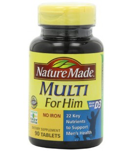 Nature Made For Him multi vitamines et minéraux, 90 comprimés