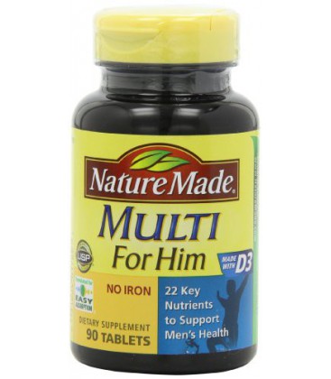 Nature Made For Him multi vitamines et minéraux, 90 comprimés