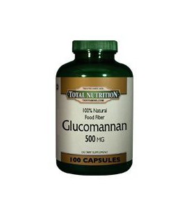 Glucomannan (Konjac Root Fiber) 500 Mg Capsules - 100 Capsules