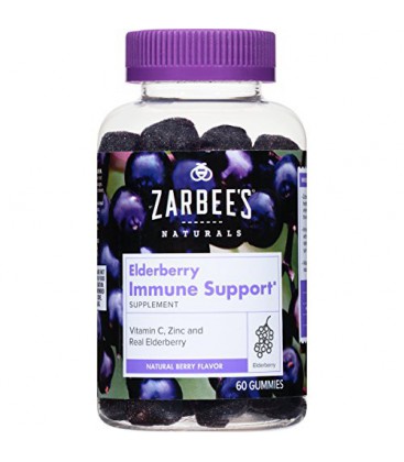 Naturals sureau Soutien immunitaire Supplément de Zarbee avec de la vitamine C, zinc - Berry, Gummies, 60 Count