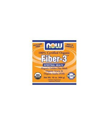 Now Foods Organic Fiber-3, 1-Pound