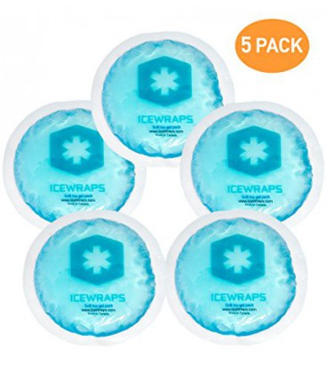 Round Reusable Gel Ice Packs With Cloth Backing - Great For: Wisdom Teeth, Breastfeeding, Tired Eyes, Kids Injuries,